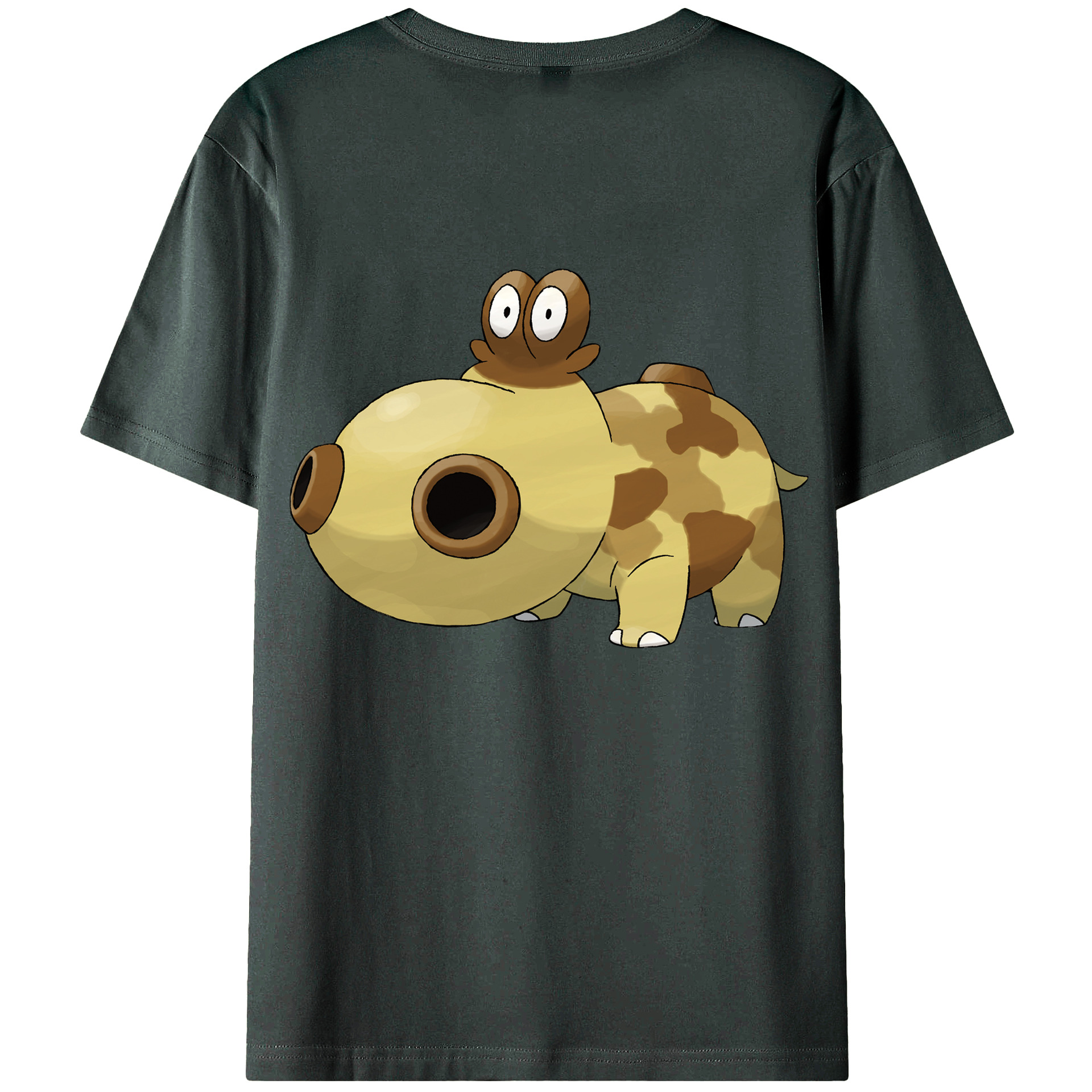 （画像用） ポケットモンスター Pokémon 綿100％ メンズ半袖Tシャツ（バックプリント） 通気性